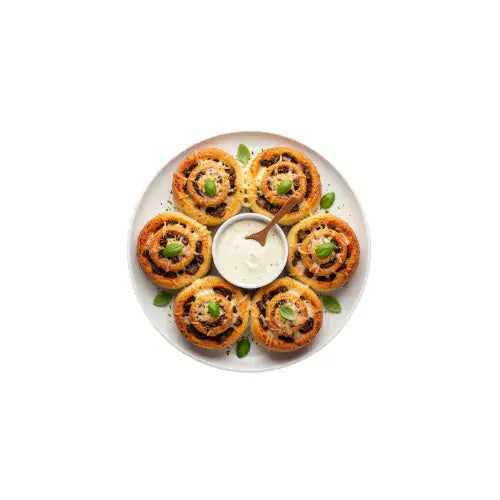 Pizzabrötchen mit Kräuterbutter oder Aioli  (6 Stück)