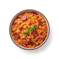 Reis Gamberetti  mit Krabben in Tomaten-Sahnesauce