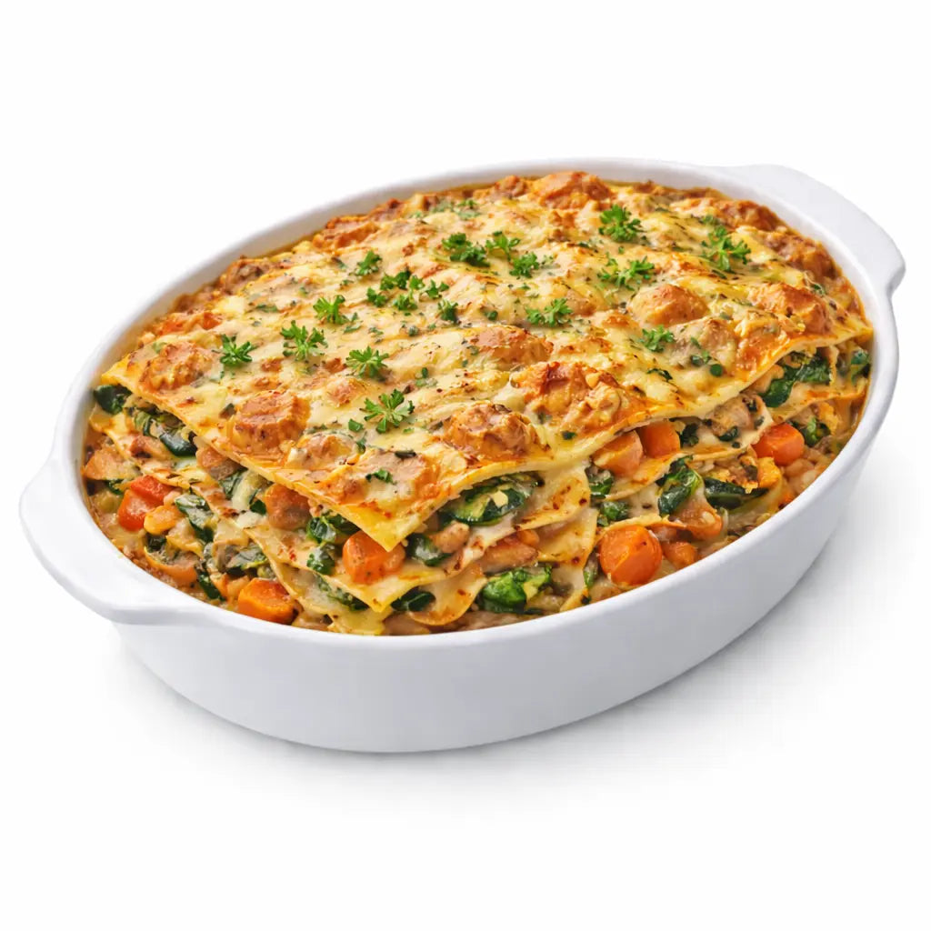 Gemüse Lasagne Gemüse Lasagne mit veganem Käse