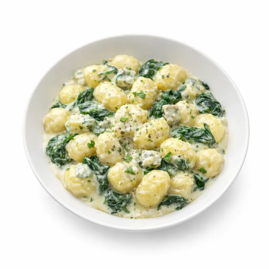 Gnocchi Gorgonzola mit Spinat und Gorgonzola