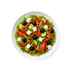 Insalata Venezia grüner Salat, Paprika, Oliven, Tomaten, Gurken und Feta