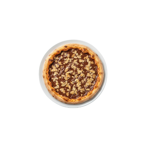 Nutella-Pizza mit Mandeln
