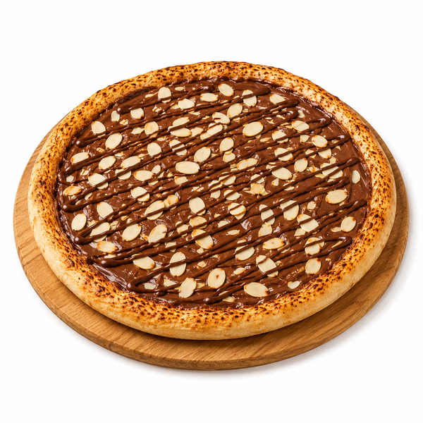 Nutella-Pizza mit Mandeln