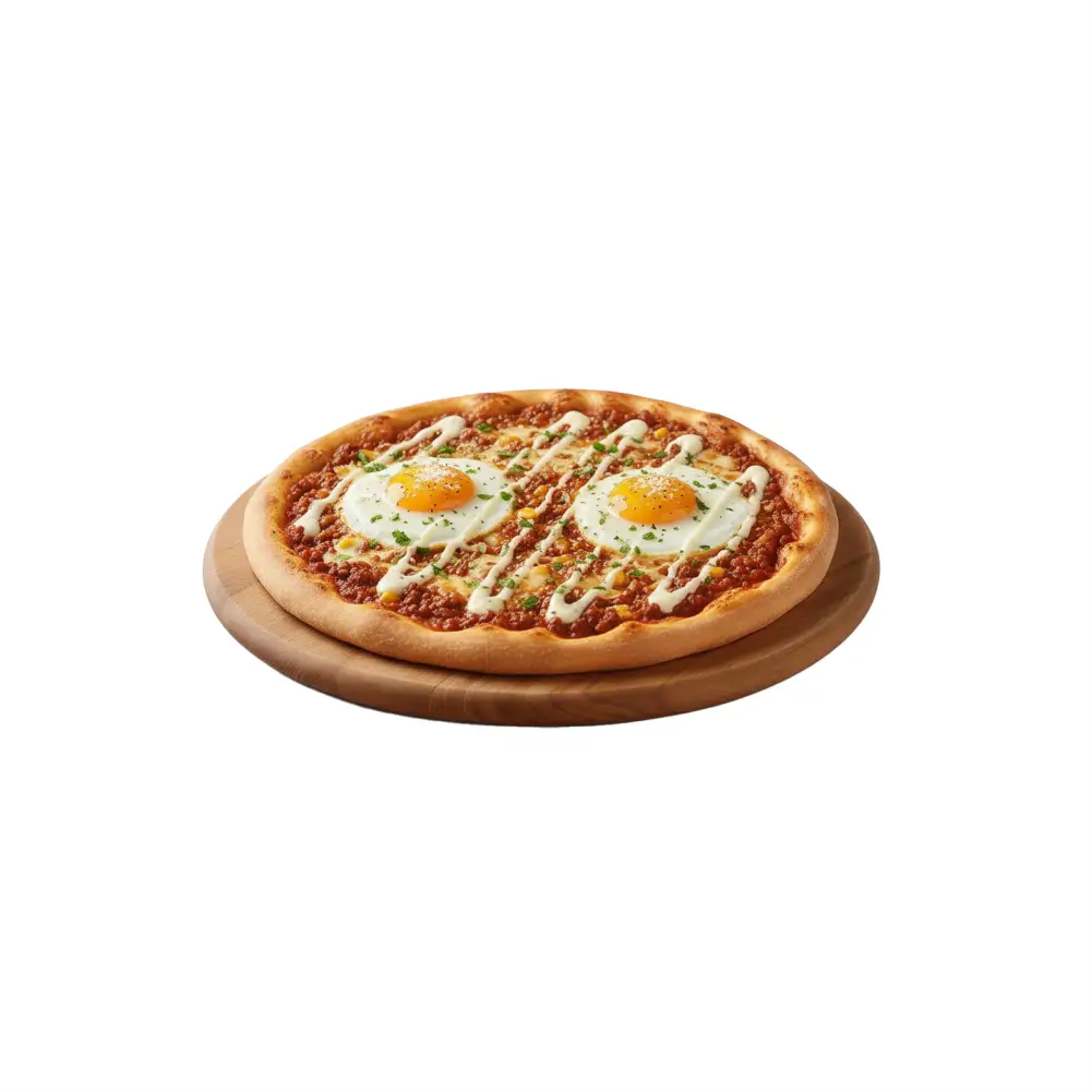Pizza Bolognese  mit Fleischsauce und Ei
