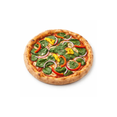 Pizza Gardino mit Paprika, Champignons, Spinat und Artischocken