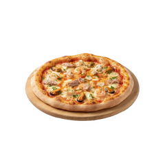 Pizza Marinara  mit Meeresfrüchten, Thunfisch und Knoblauch