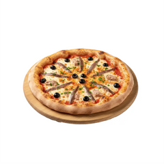 Pizza Roma mit Sardellen, Oliven und Thunfisch