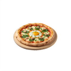 Pizza Te Soro  mit Spinat, Thunfisch und Ei