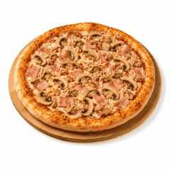 Pizza Mista mit Thunfisch, Champignons und Schinken