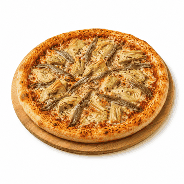 Pizza Pugliese mit Artischocken und Sardellen