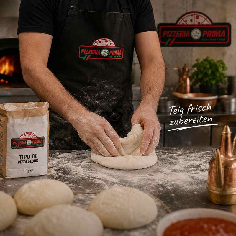Fresh dough, hand-stretched daily