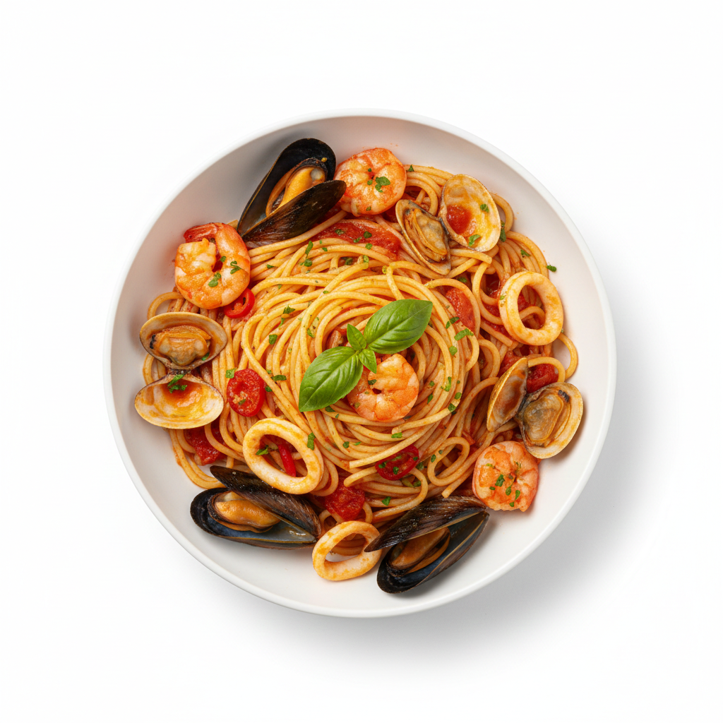 Spaghetti Frutti di Mare mit Meeresfrüchten