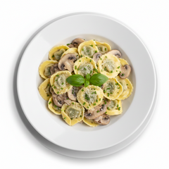 Tortellini Roma gefüllt mit Käse, Spinat, Champignons und Sahnesauce