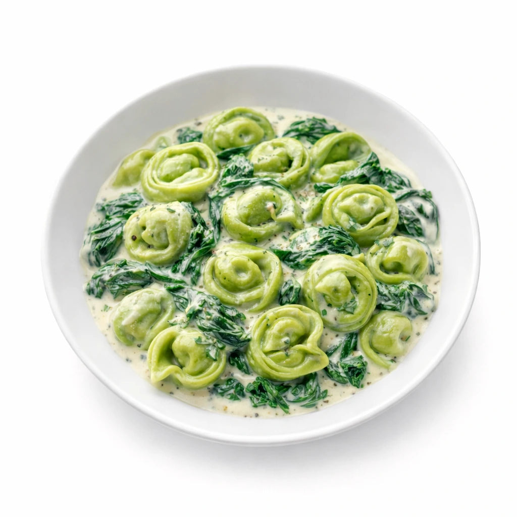 Tortellini Verdi mit Spinat und Sahnesauce