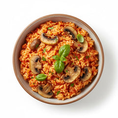 Reis Funghi mit Champignons in Sahnesauce